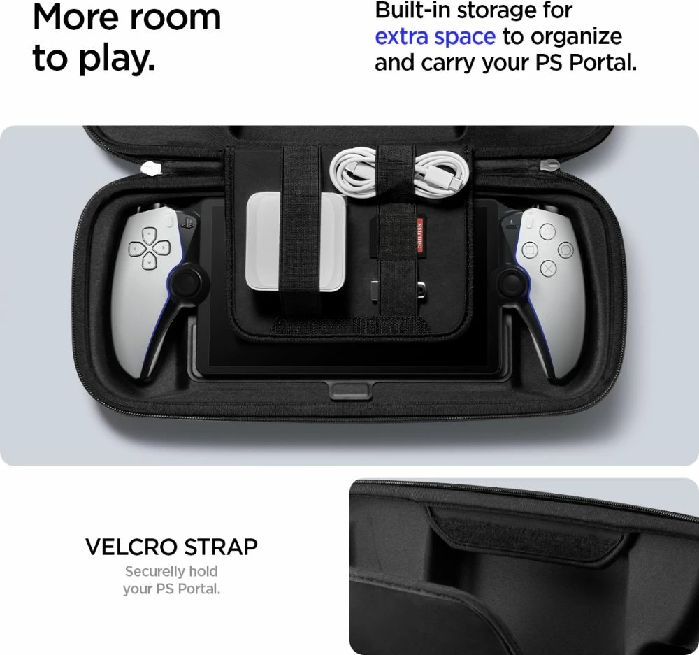 Ovitek za Sony PlayStation Portal Spigen Rugged Armor Pro, črn