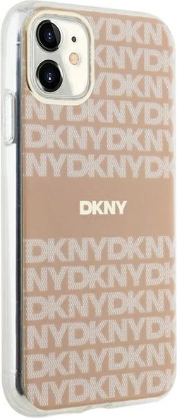 Zaščitni ovitek za iPhone 11/XR, DKNY IML Mono & Stripe MagSafe, roza