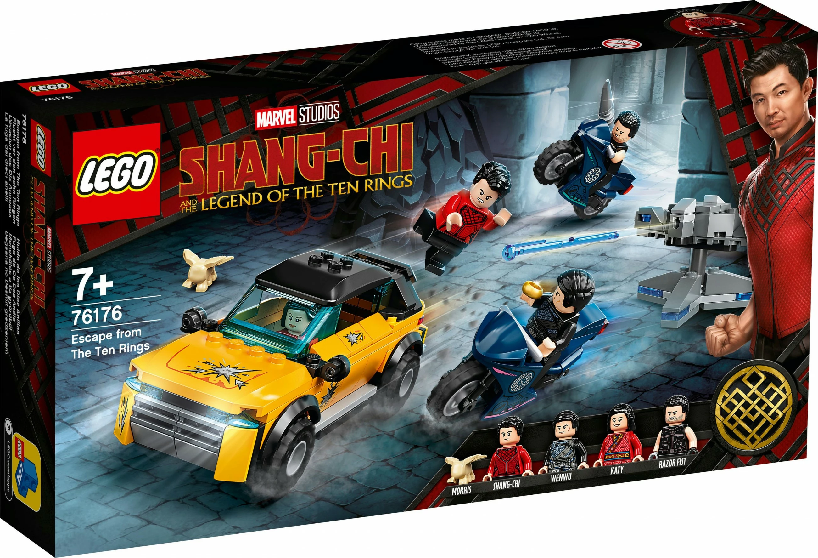 Set gradnje LEGO Marvel Pobeg pred Desetimi obročki, 321 kos, plastika