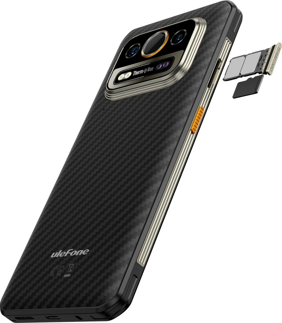 Robusten pametni telefon z termično kamero Ulefone Armor 25T 4G, 6/256GB, IP69K, Thermal Vision, Frost Black