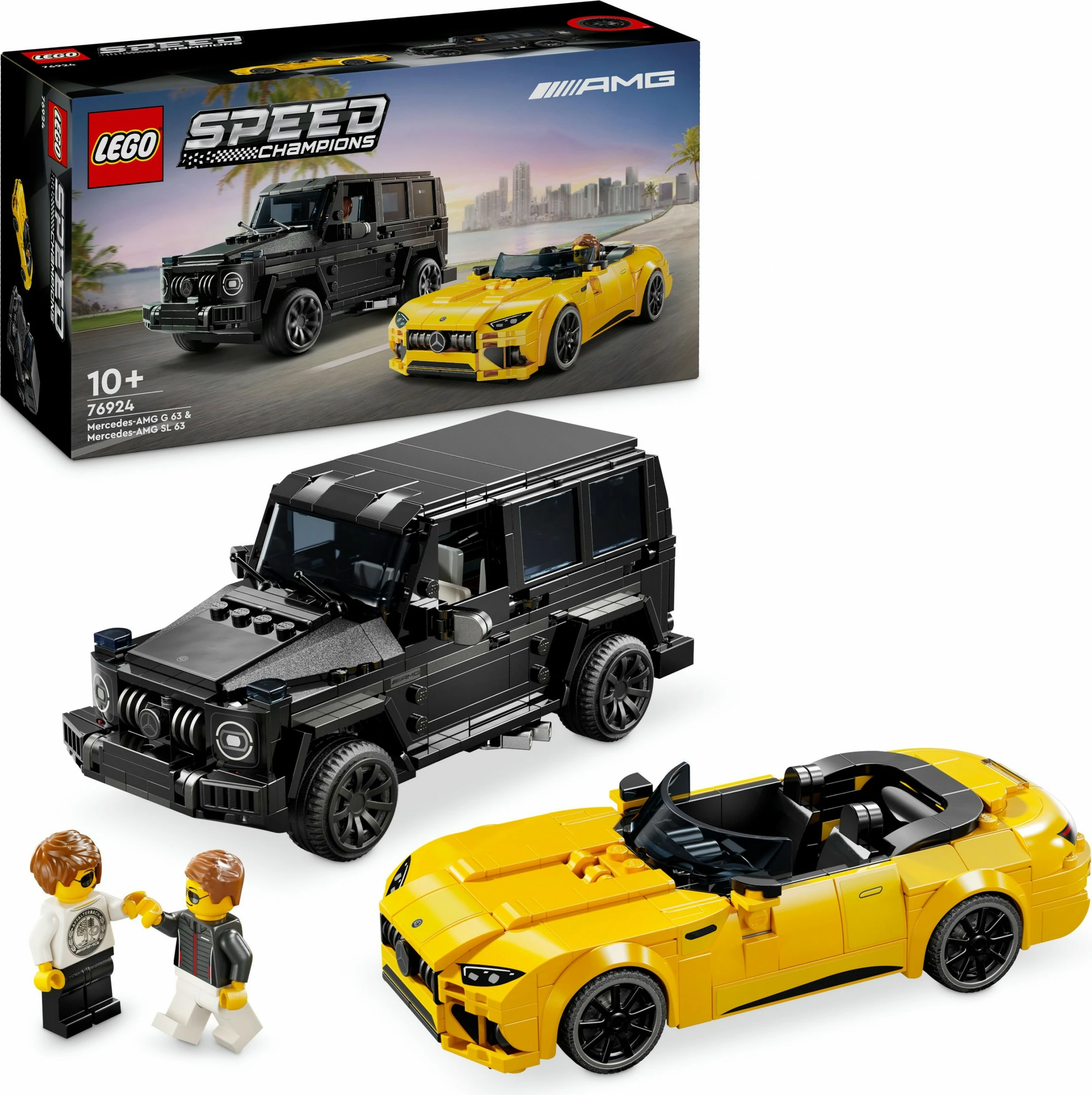 Set gradnje dvoslojni Mercedes-AMG G 63 & SL 63, 808 kosov, večbarvno