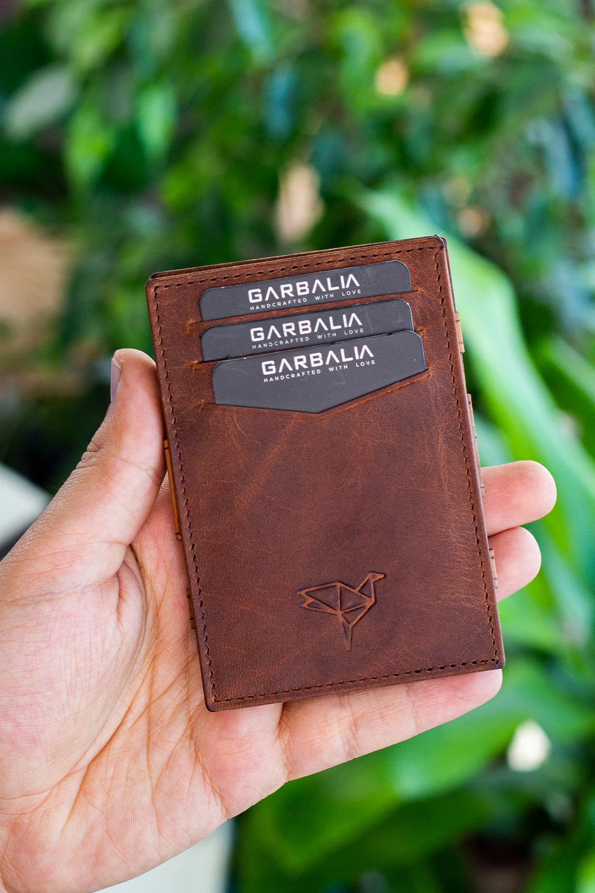 Držalo za kartice iz prave kože, Zoozie Bags Magic, tan