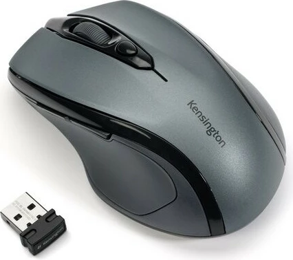 Brezžični miš Kensington Pro Fit, srednja, 1600 DPI, siva