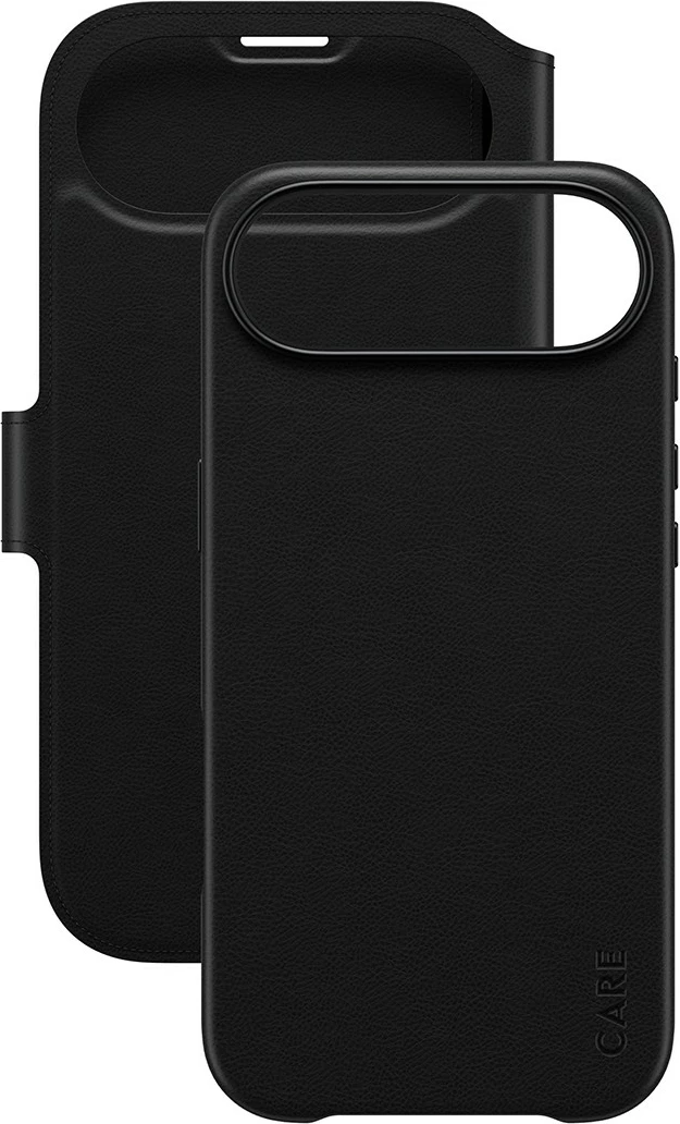 Ovitek za telefon 2-v-1 z denarnico, MagSafe PanzerGlass CARE Feature Case Tango za iPhone, črn