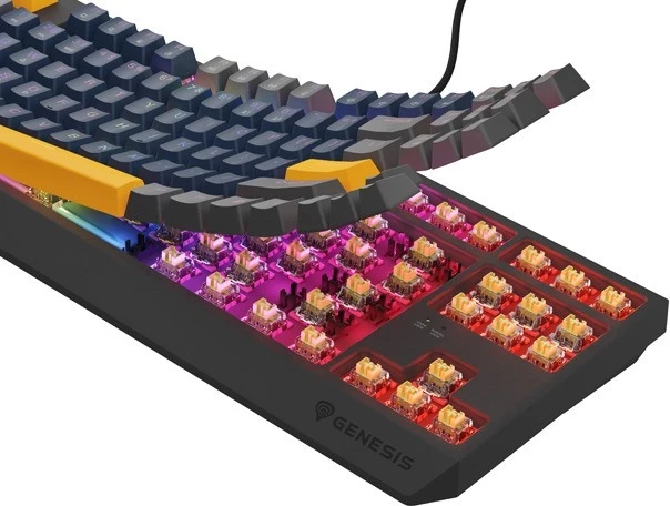 Mehanična tipkovnica Genesis Thor 230 TKL, RGB, Outemu Panda, mornarsko modra