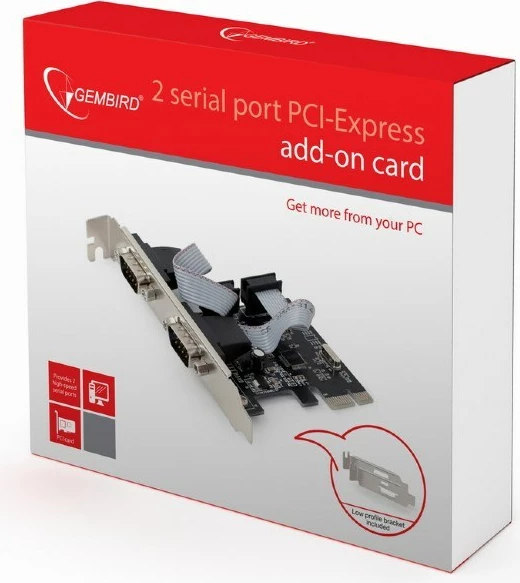 Notranja serijska kartica Gembird SPC-22, črna