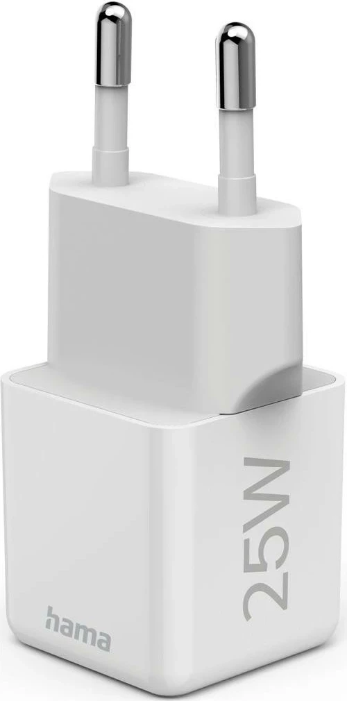 Supermini omrežni polnilec 25W PD/QC, Hama, 1x USB-C, bel