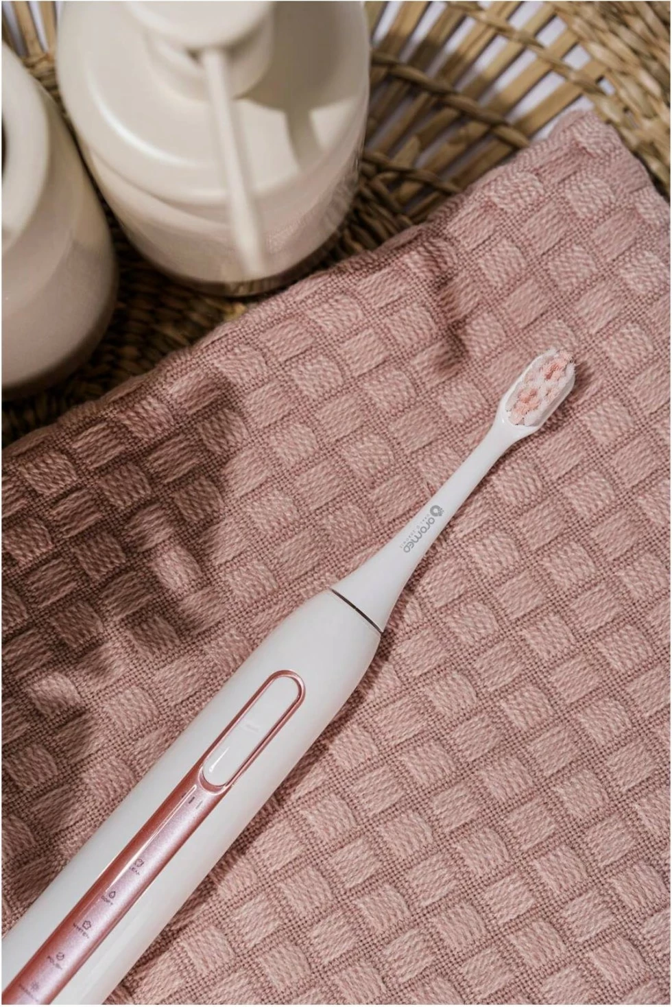 Sončna zobna ščetka Oromed Gold-Smile, 34800 tresljajev/min, rožnata