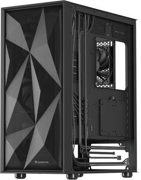 Računalniško ohišje Midi Tower Genesis Diaxid 605F, ATX, USB-C, črn