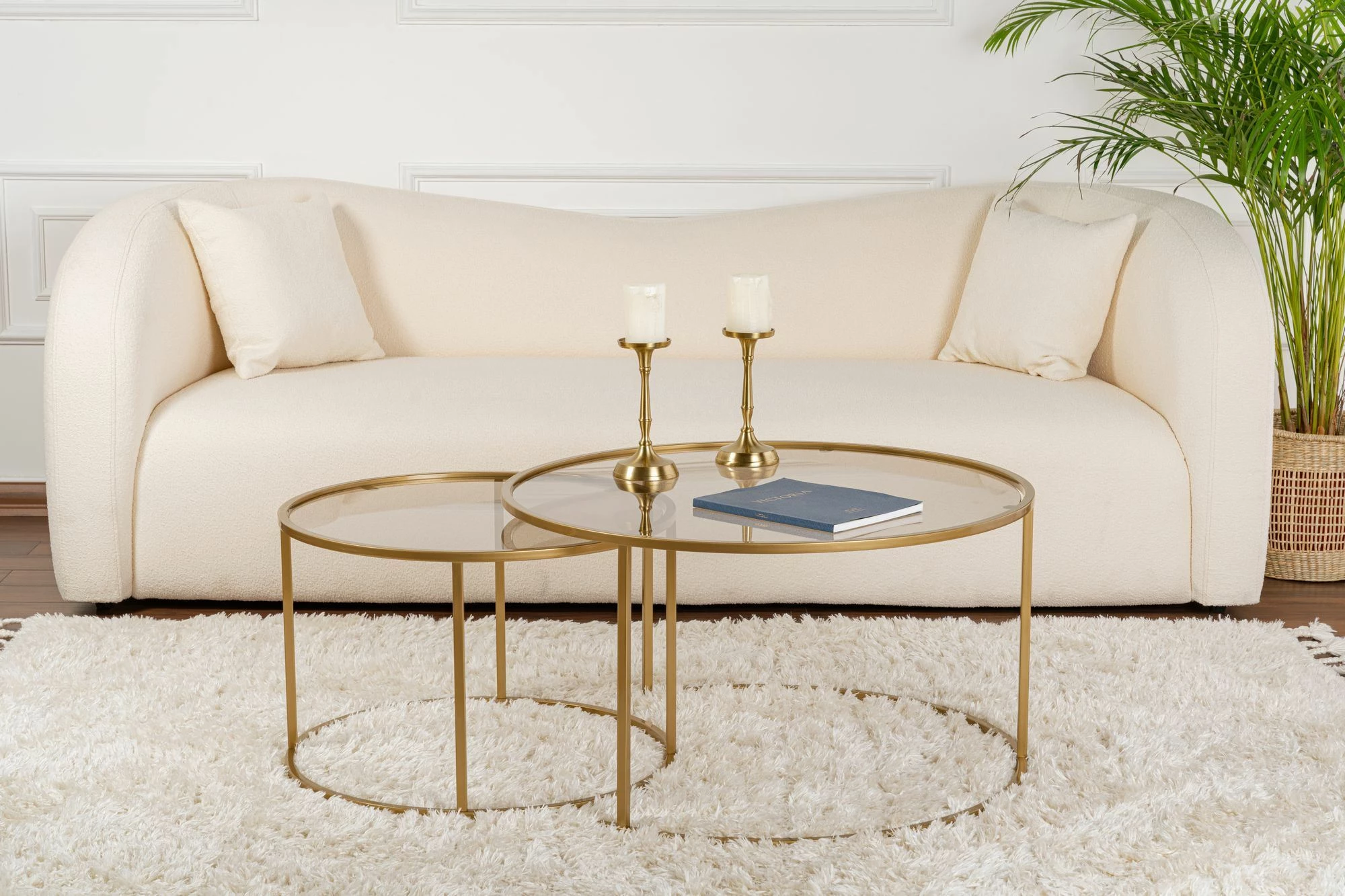 Set mizic za kavo Nordure Aurum, 80 in 60 cm, zlato in bronasto