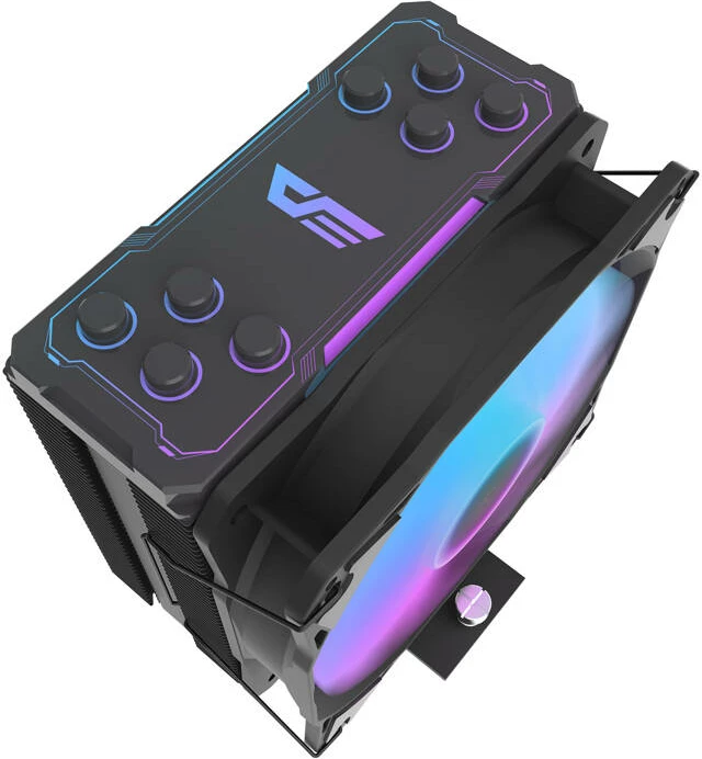 Hladilnik CPU Z4 PRO MIST Darkflash, 120 mm PWM, 4x 6 mm toplotne cevi HDT, TDP 200 W, ARGB, združljiv z Intel LGA1700/1200/115x in AMD AM4/AM5, črn