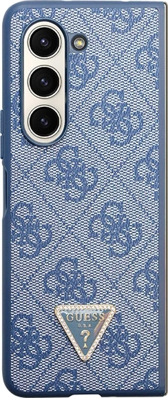 Ovitek za telefon 4G Triangle Strass Guess za Samsung Galaxy Z Fold 5, moder