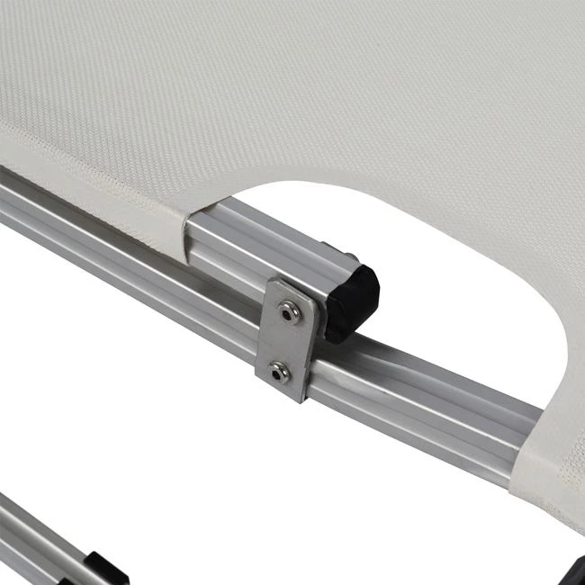 Profesionalno ležalnik iz aluminija FH5071.03 bel 195x53-60x30 cm