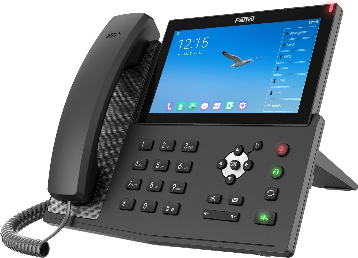 Dotikalen zaslon, IP telefon Fanvil X7A V2, črn