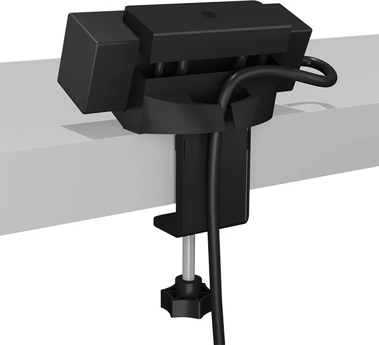Nosilec za USB hub ICY BOX IB-MSA106-HH, pasiven, s sponko za mizo, črn