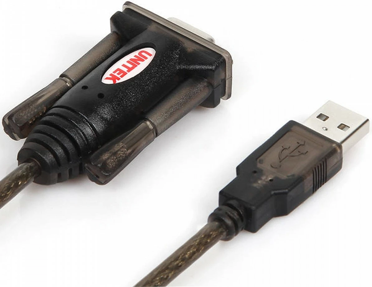 Pretvornik USB v RS-232 Unitek Y-105A, 1,4 m, črn, z adapterjem DB9F/DB25M