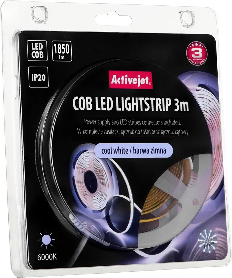 Univerzalna LED svetlobna trak Activejet AJE-COB, 3 m