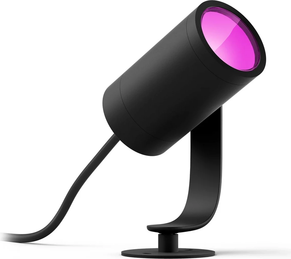 Zunanja LED spot svetilka Lily, Philips Hue, pametna, aluminij, črna