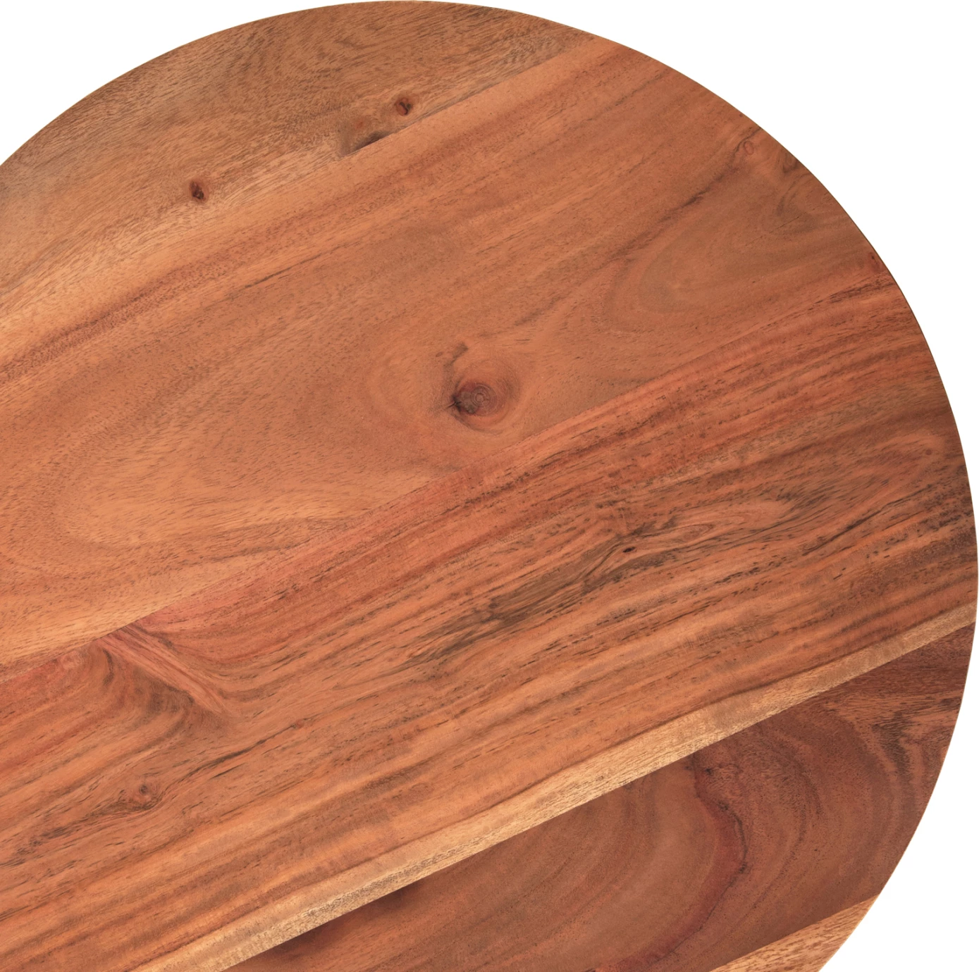 Okrogla stranska miza GROOT FH9698 iz masivnega akacijevega lesa - naravna barva Φ45x44Hcm