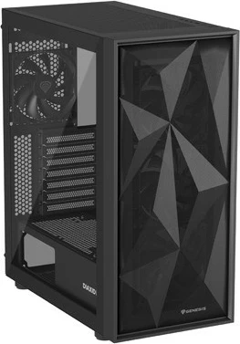 Računalniško ohišje Midi Tower Genesis Diaxid 605F, ATX, USB-C, črn