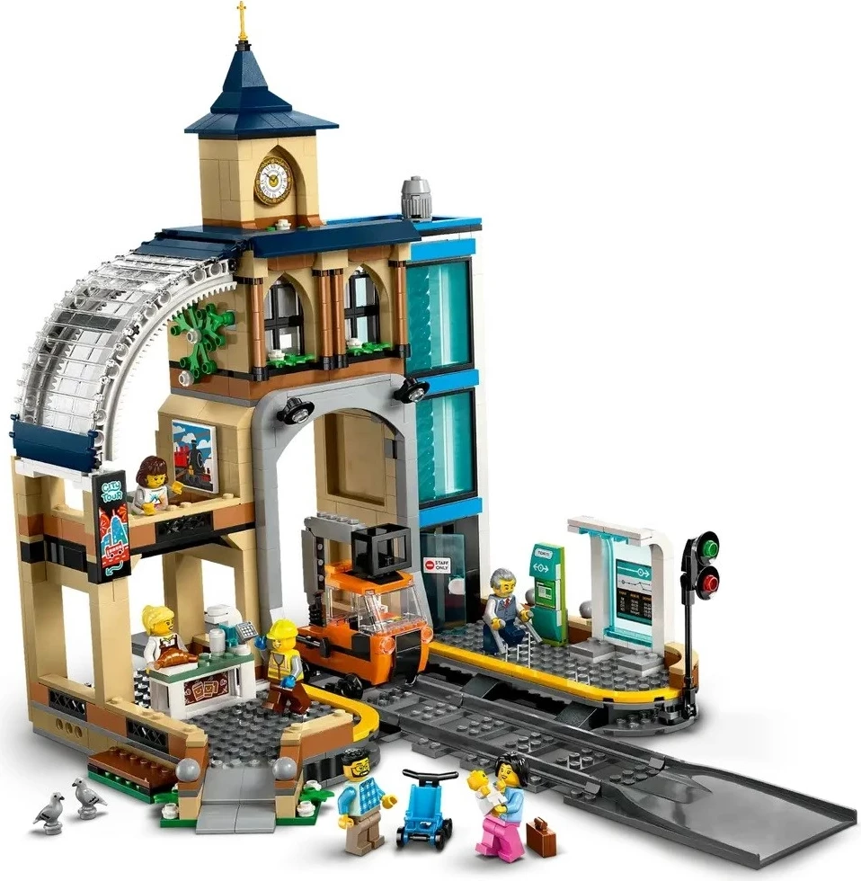 Central Train Station LEGO CITY 60469, set z igralnimi figuricami (6 minifigurin)