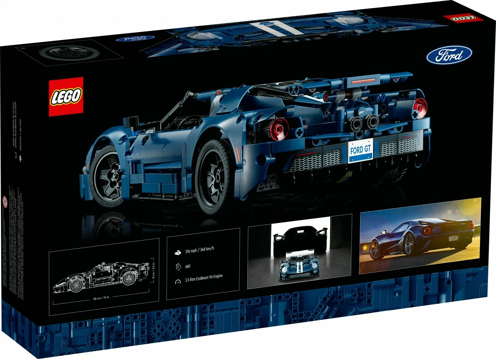 Komplet za sestavljanje LEGO Technic Ford GT 42154, 1466 delov, moder