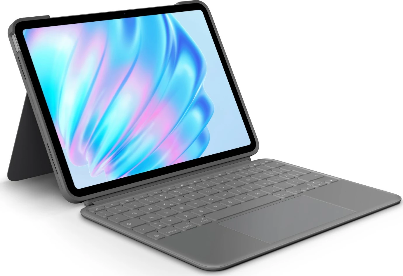 Zaščitni ovitek z QWERTZ tipkovnico in sledno ploščico Logitech Combo Touch, iPad Air 11-inch, siva