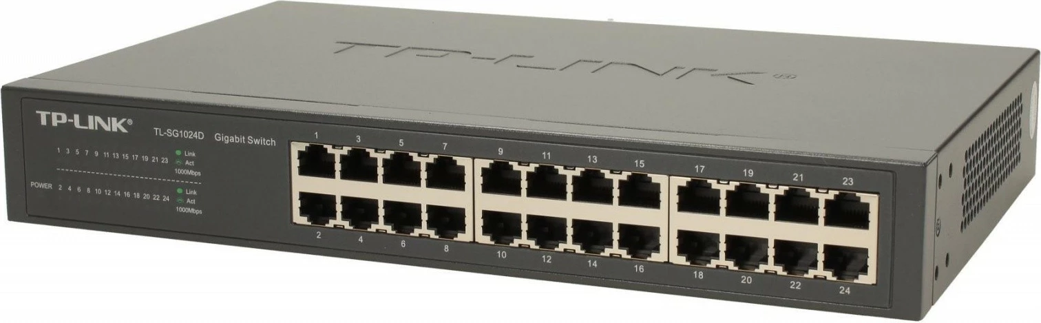 Stikalo 24 x 1GbE, namizno, črno, TP-LINK TL-SG1024D