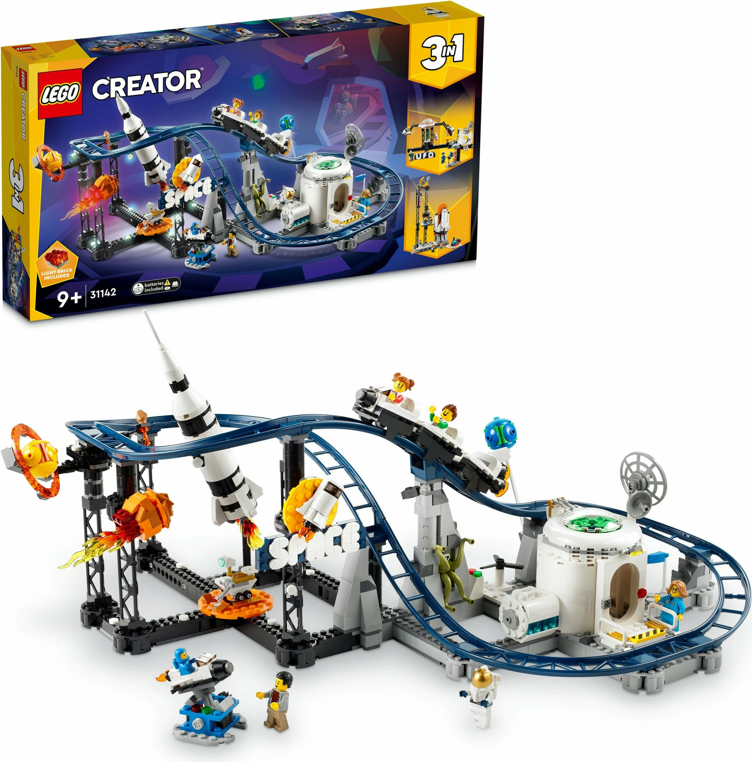 Vesoljski tobogan LEGO Creator 3in1, 9+, 874 delov, plastika