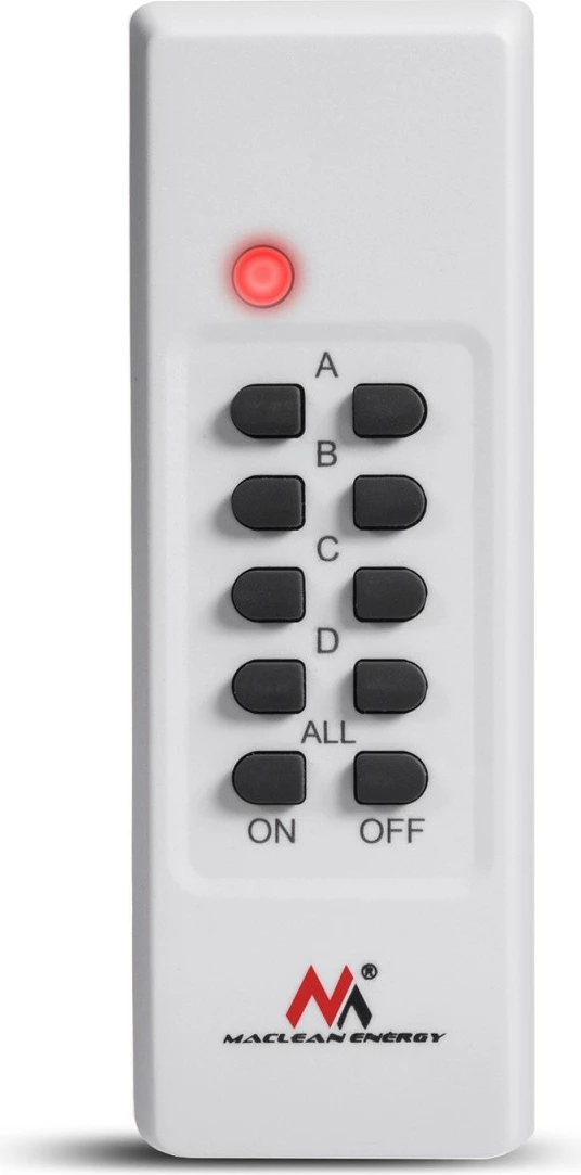 Programabilna notranja vtičnica z daljinskim upravljalnikom, Maclean MCE151, bela, z baterijo za daljinski