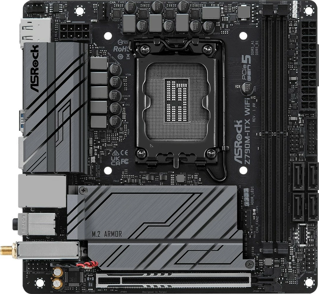 Matična plošča ASRock Z790M-ITX WIFI, LGA1700, DDR5, mini ITX, črna