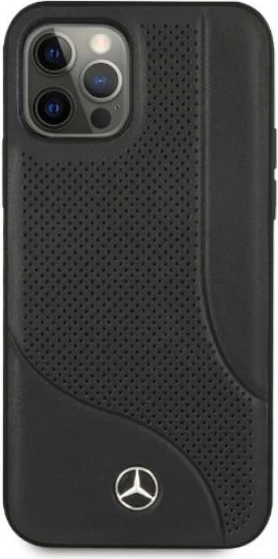 Ovitek za iPhone 12 Pro Max, naravno usnje, črn, Mercedes MEHCP12LCDOBK