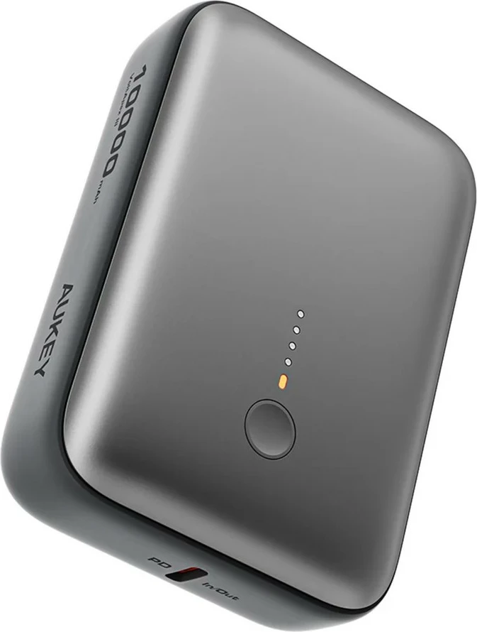 Power bank AUKEY PB-Y55, 10000 mAh, 22,5 W, 2x USB, siv