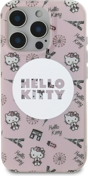 Ovitek za telefon Hello Kitty IML All Over Paris MagSafe za iPhone 16 Pro Max, roza