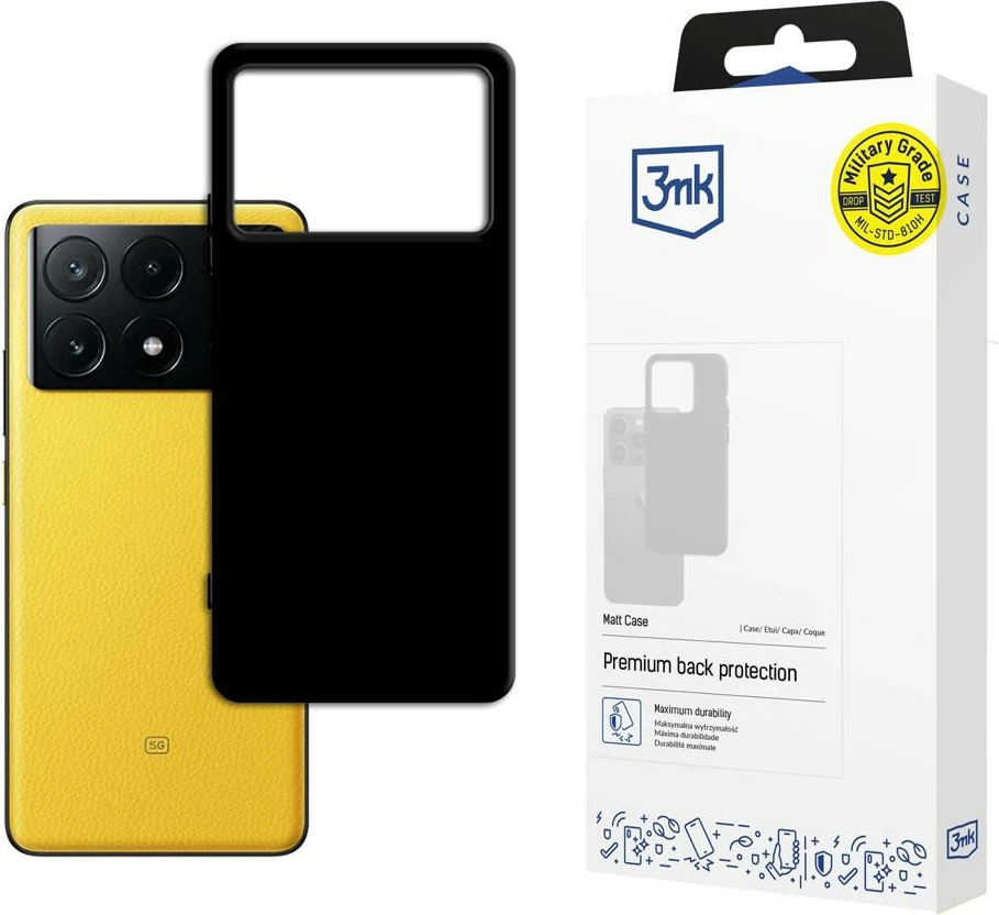 Ovitek 3mk Matt Case za pametni telefon Xiaomi Poco X6 Pro 5G, črn