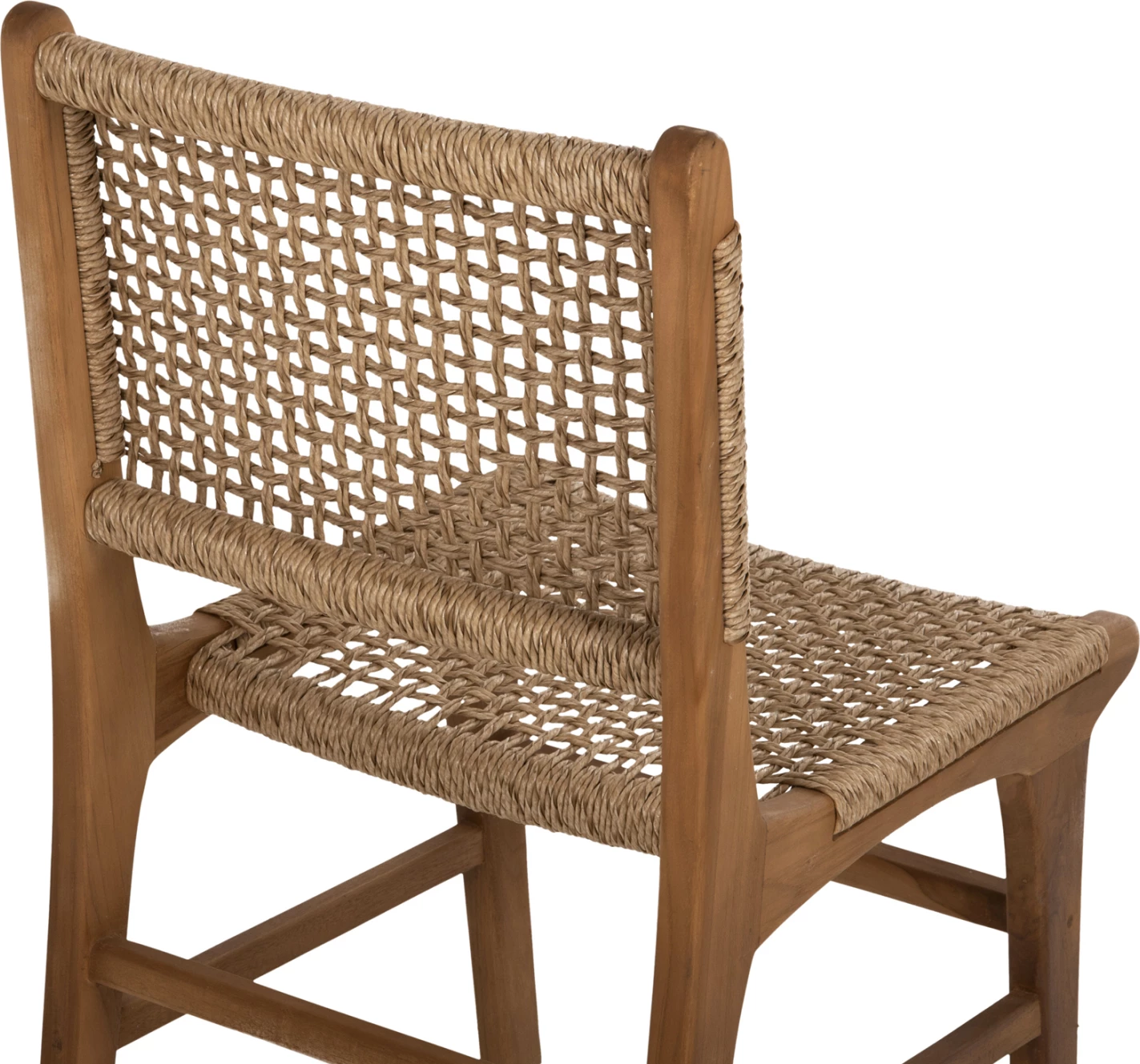 Jedilni stol NESHA FH9386.11 iz tikovega lesa in VIRO vrvi 46x57x86Hcm