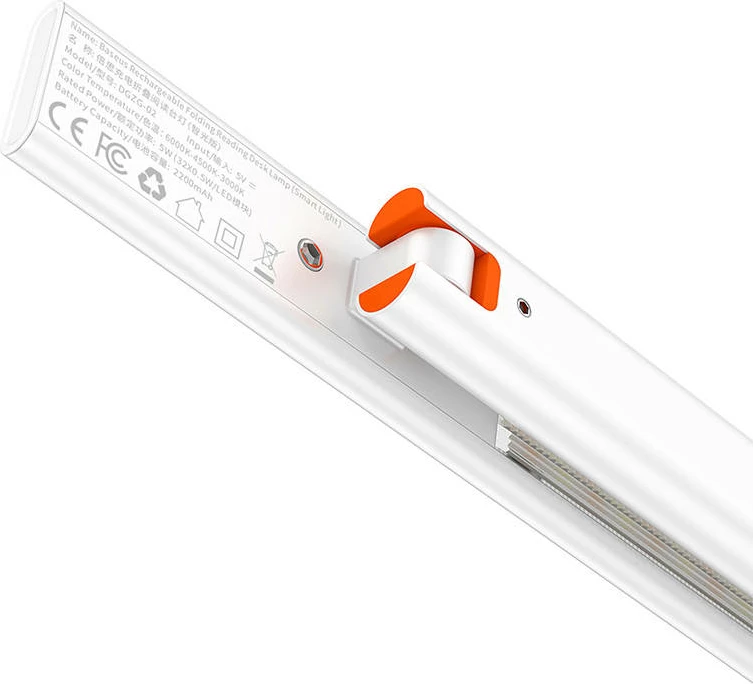 Prenosna zložljiva namizna svetilka, Baseus DGZG-02, polnilna, bela