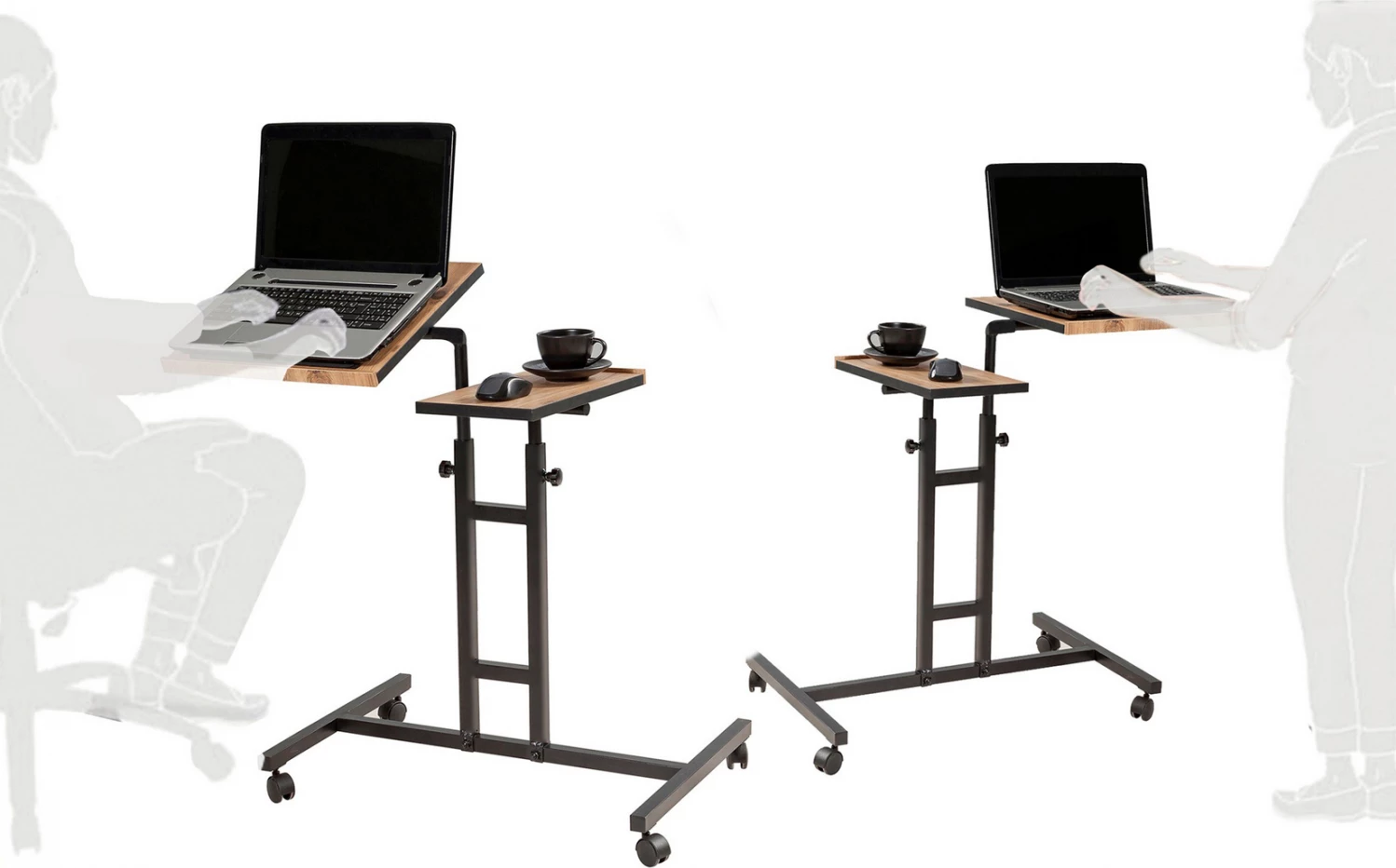 Nastavljiva pisalna miza za prenosnik FH8977.01, 67x45,4x62-87 cm