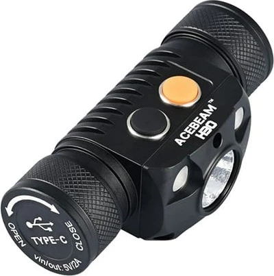 Čelna svetilka AceBeam H30 R+CRI 6500K, 5000 mAh, LED, IP68, alumin