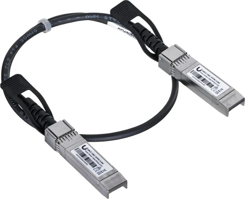 Kabel InfiniBand/optika SFP+ 10 Gbit/s Ubiquiti UACC-DAC-SFP10-0.5M, 0,5 m, črn