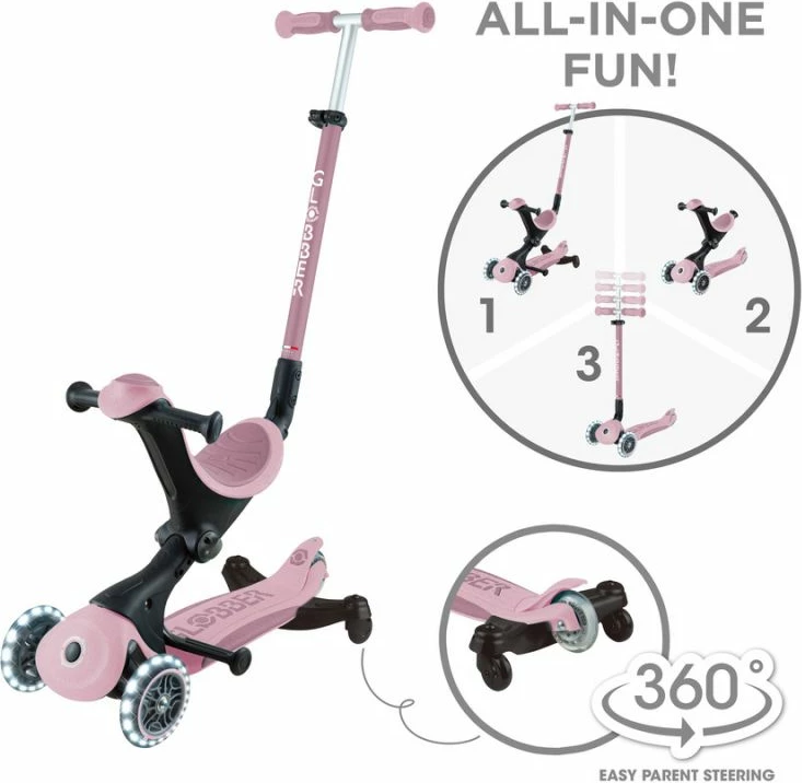 Otroški skiro z sedežem, Globber, zelen