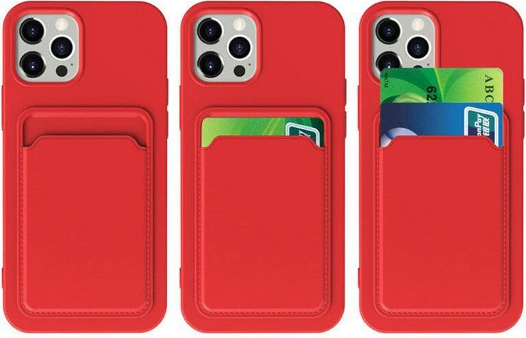 Silikonski ovitek za pametni telefon z žepom za kartice Hurtel Card Case za Xiaomi Redmi Note 11 Pro+, črn