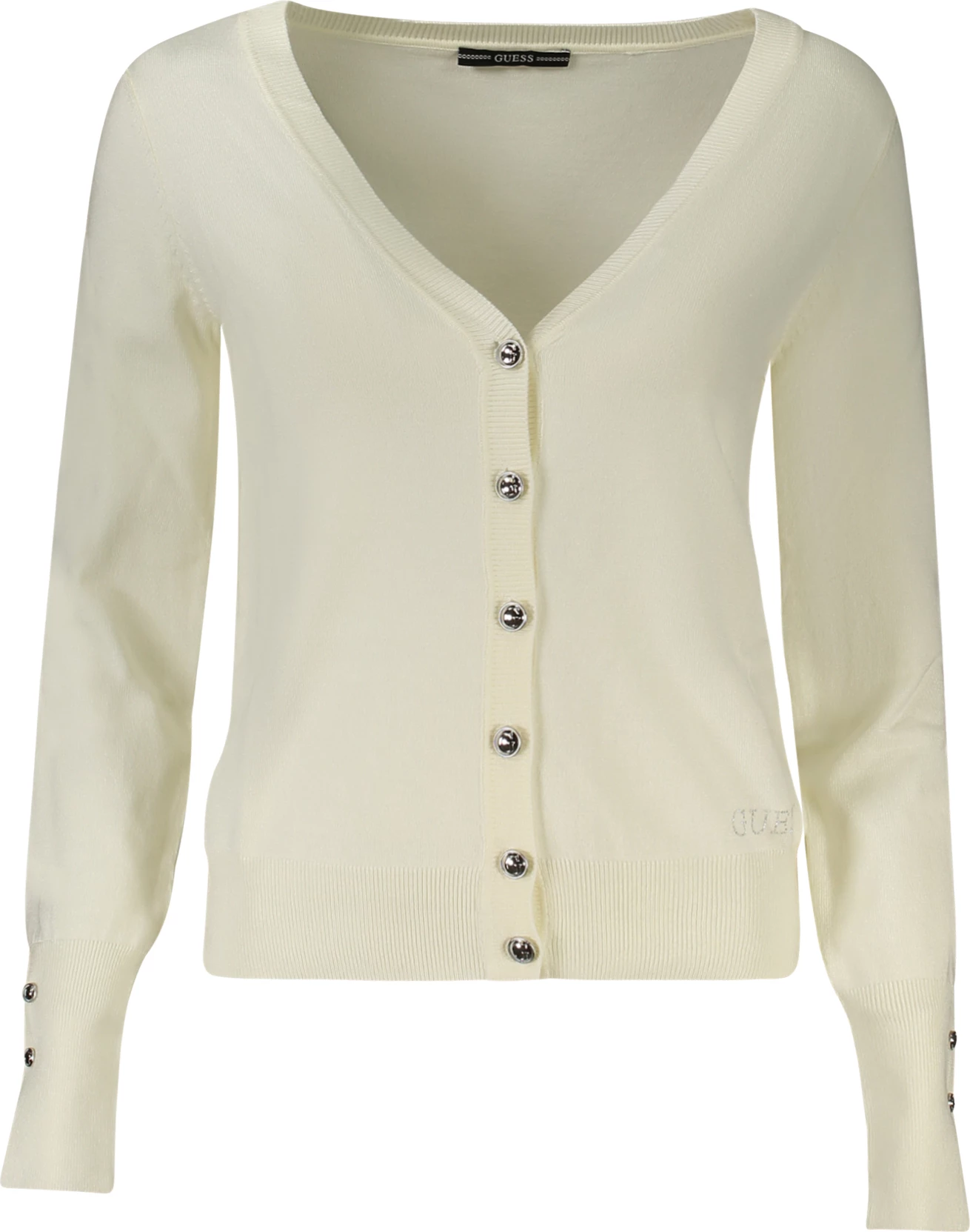 Pletenina za ženske GUESS JEANS, bela
