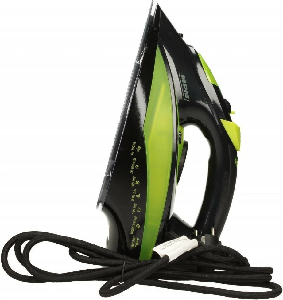 Parni likalnik, 2800 W, keramična podlaga, črno/zelena - MPM MZE-04/C