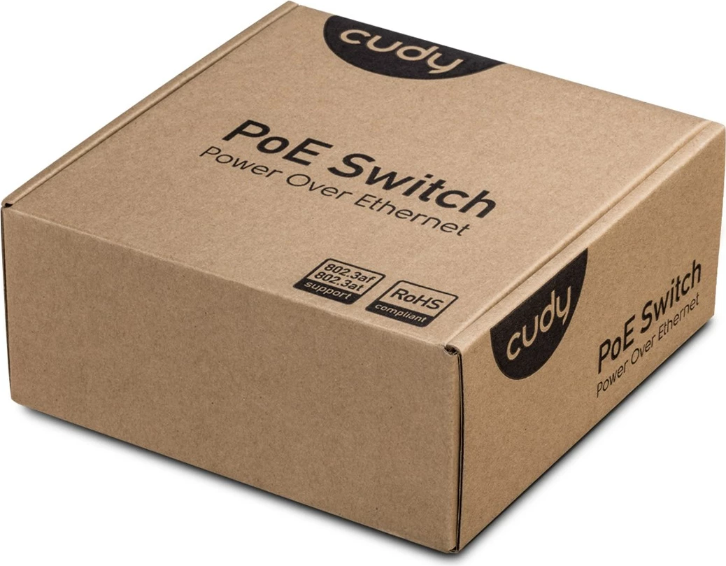 Gigabit PoE stikalo Cudy GS1005P, 5‑portno, sivo