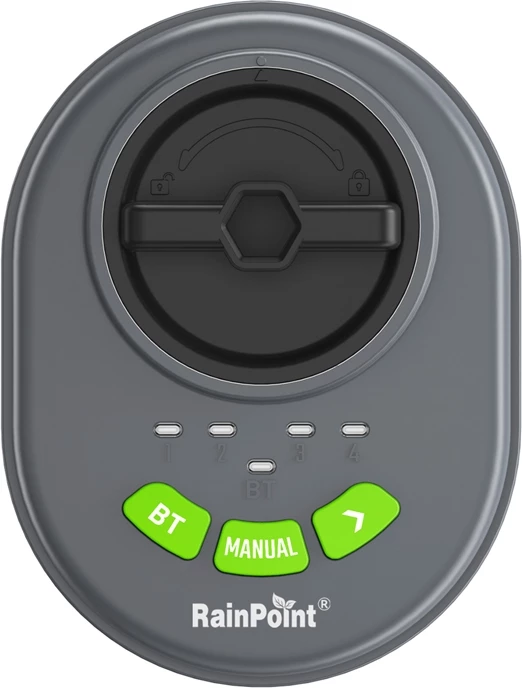 Krmilnik za zalivanje RainPoint HIC406B, 4 cone, z aplikacijo, Bluetooth, siv