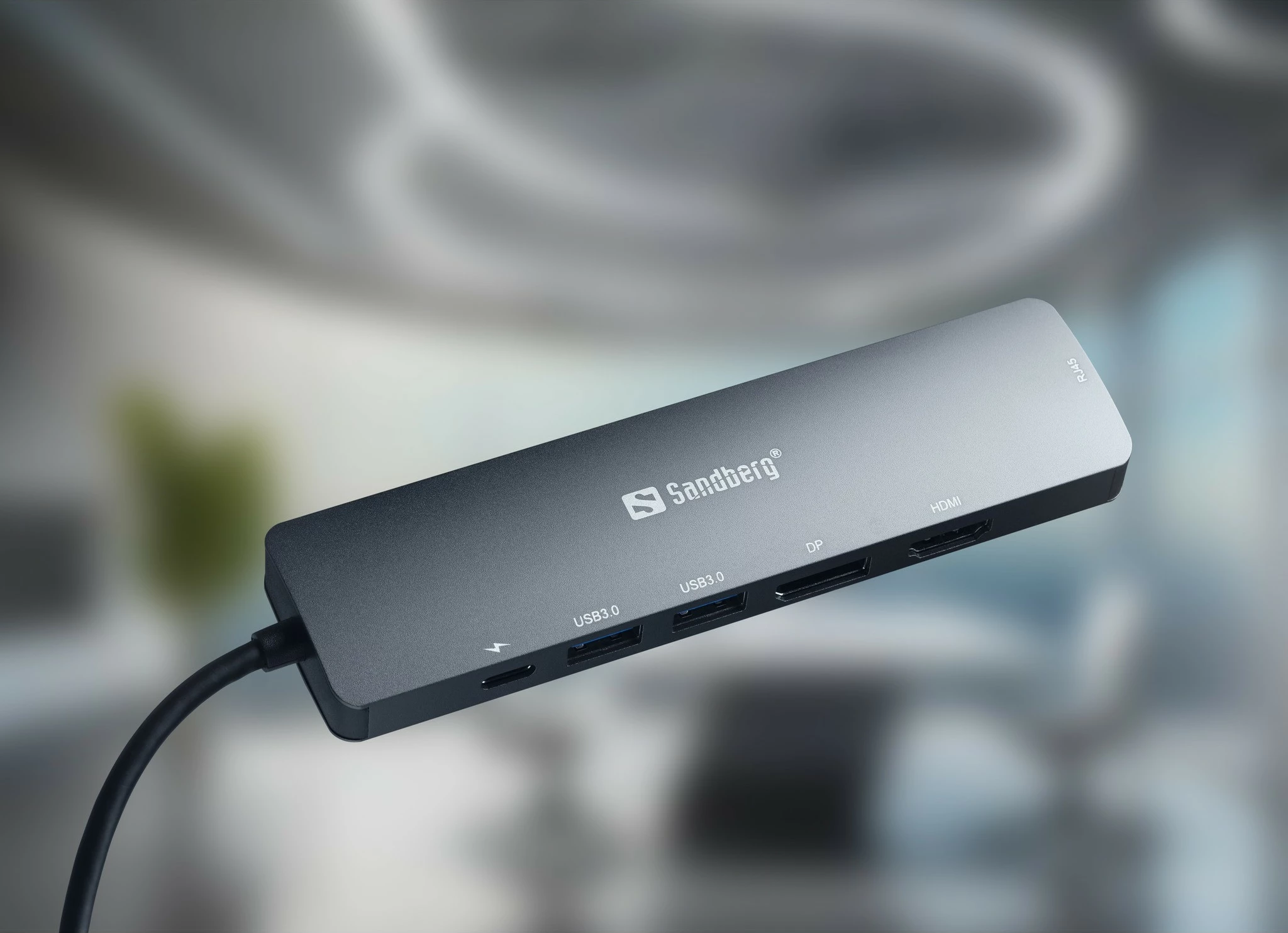 Dock USB-C, 8K, 100 W, siva Sandberg