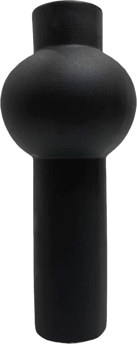 Keramična namizna dekoracija žezlo FH4604.02 mat črna Φ17.5x40Hcm