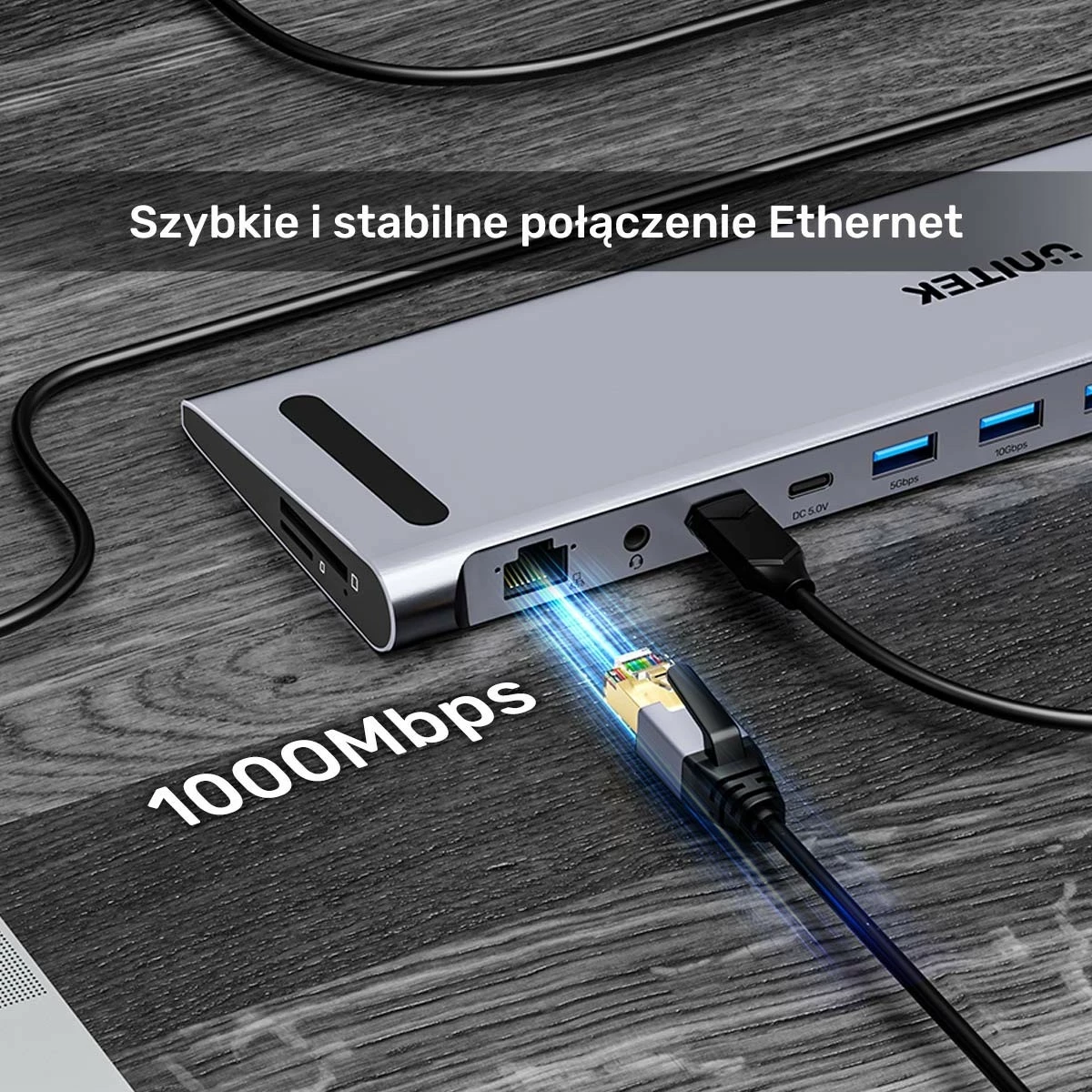 KVM stikalo Unitek, 2x HDMI 4K, 1x DisplayPort, USB-C, PD 100W, sivo