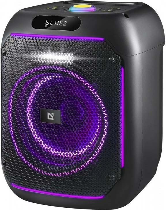 Prenosni zvočnik Defender Boomer, 65 W, Bluetooth, LED, črn